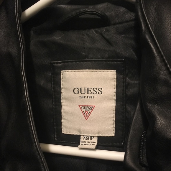 Leather Jacket Guess NEW - Picture 2 of 3